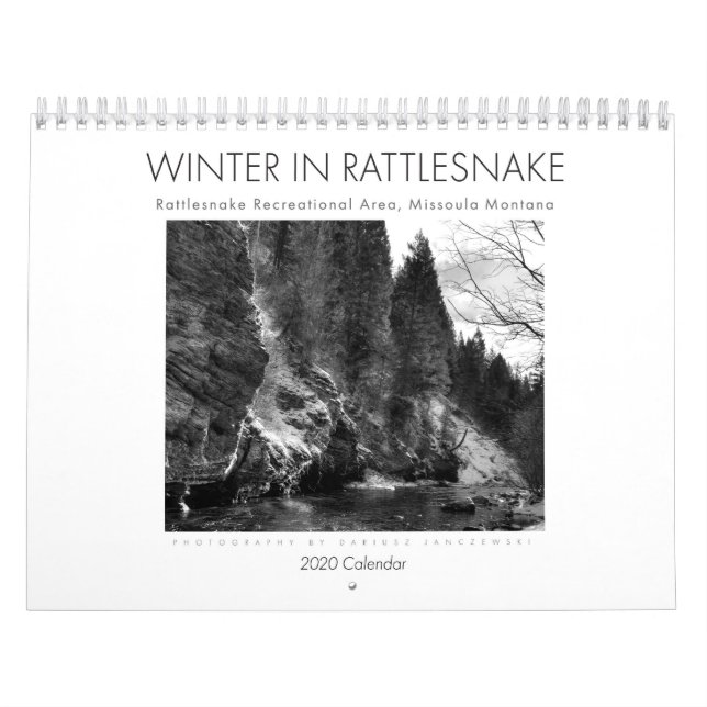2020 Missoula's Rattlesnake in Winter Calendar Kalender (Omslag)