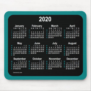2020 Neon 52 veckors kalender av Janz Teal Musmatta