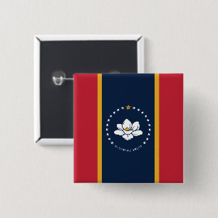2020 Ny mississippi i Gud Vi litar på Statlig flag Knapp