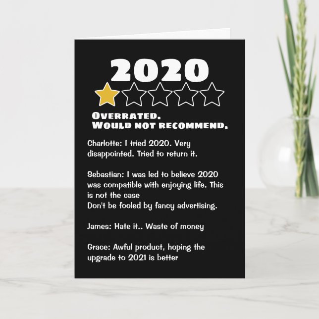 2020 Överskattade Personliger Kort (Framsida)