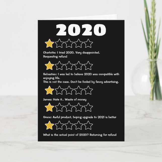 2020 Överskattade Personliger Kort (Framsida)