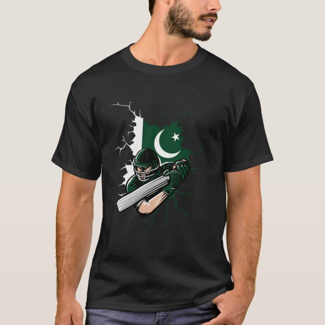 2020 Pakistan Cricket Jersey för Pakistan Cricket  T Shirt (Framsida)