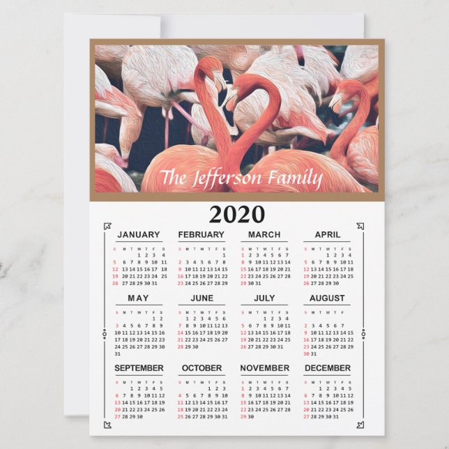 2020 Photo Anpassningsbar Personalize Calendar (Framsida)