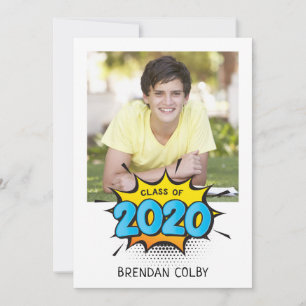 2020 PHOTO GRAD, modern typografi i tecknad stil Inbjudningar