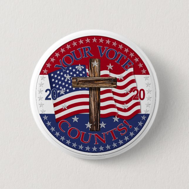 2020 räknar ni Kor och amerikanska Flagga Knapp (Framsida)