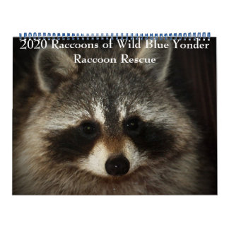 2020 Rasioner av Vild Blue Yonder Raccoon Rädding Kalender