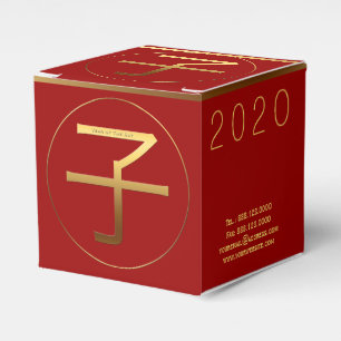 2020 Råtta-års affärsfavoritruta för Guld-symbol Presentaskar