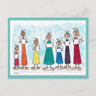2020-roligtens regnbåge, julchristmas choir vykort