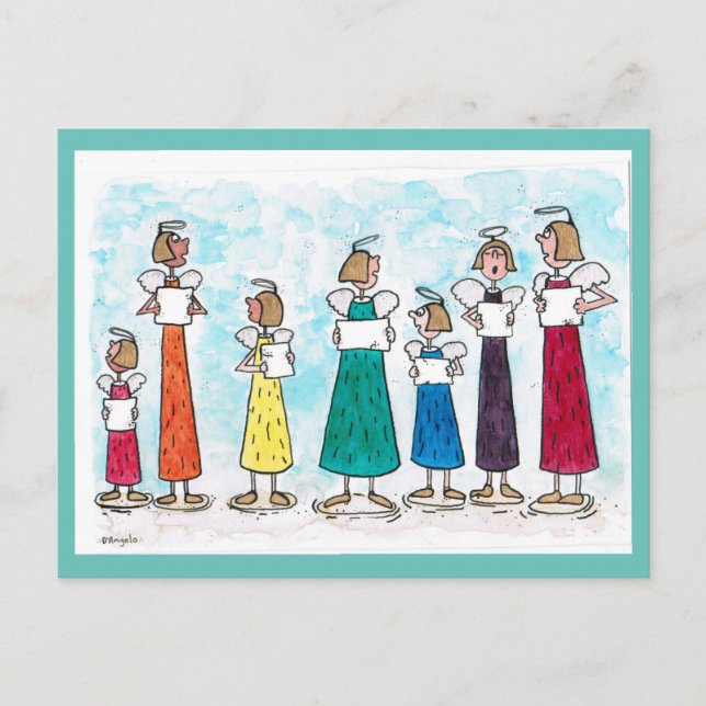 2020-roligtens regnbåge, julchristmas choir vykort (Framsida)