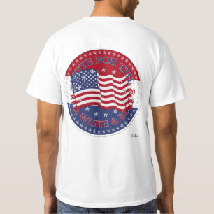 2020 Rösta på flaggan med rött, vitt och blått T Shirt