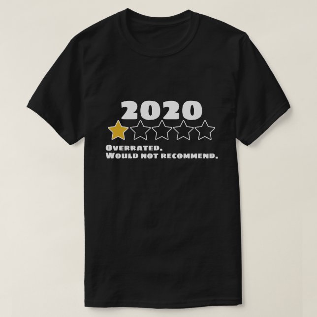 2020 skulle inte rekommendera en stjärna t shirt (Design framsida)