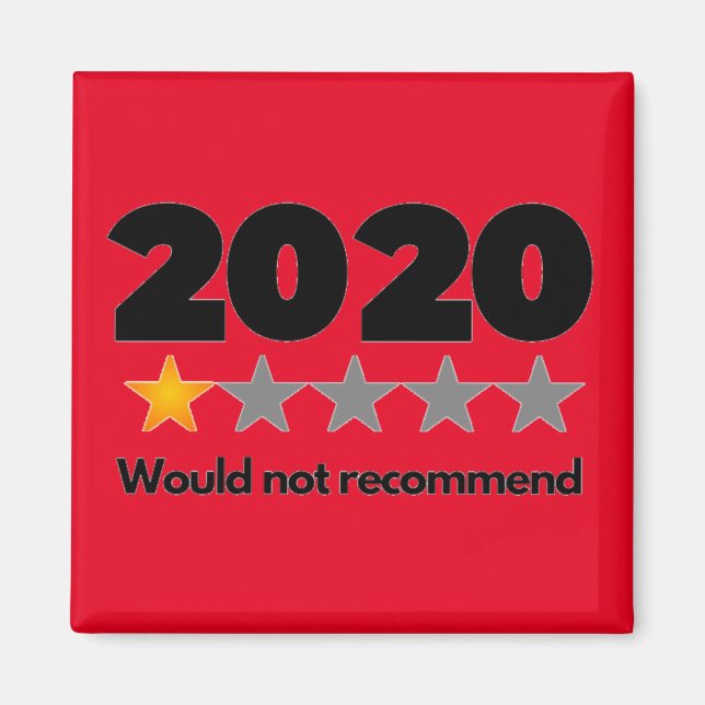 2020 skulle inte rekommenderas magnet (Framsidan)