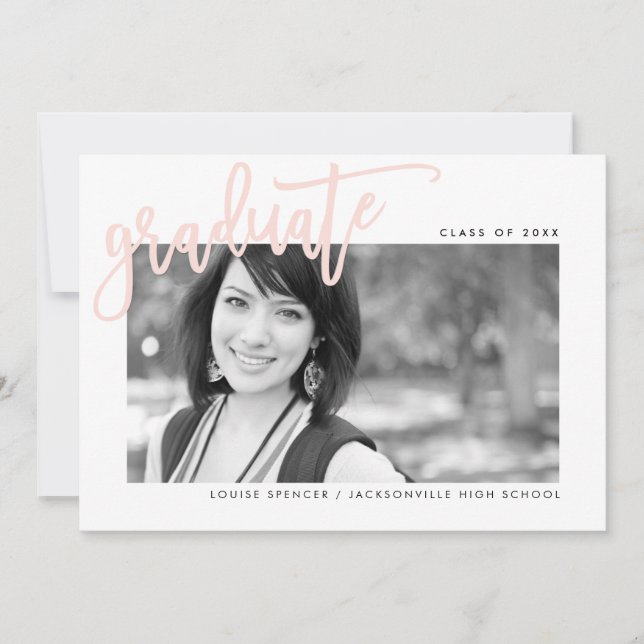 2020 STUDENT moderna högstbjudande över  rosa Tack Kort (Framsida)