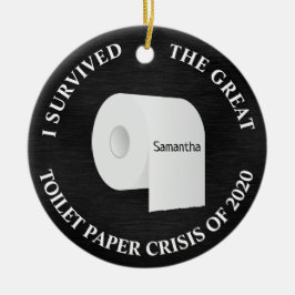 2020 Toilet Papper, svart julklapp Julgransprydnad Keramik