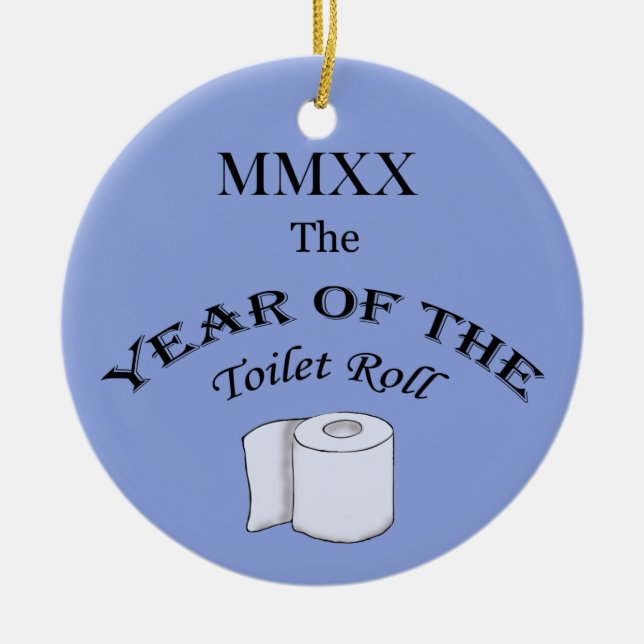 2020 Toilet Roll Julgransprydnad Keramik (Framsidan)