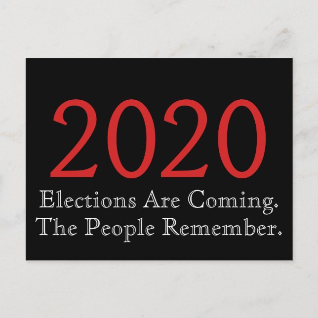 2020 Val kommer att hållas i Europaparlamentet Vykort (Framsida)