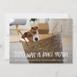 2020 var ett ruff-år blått från Hund Foto Julkort
