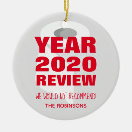 2020 Vi rekommenderar inte den berömda karantänfam Julgransprydnad Keramik