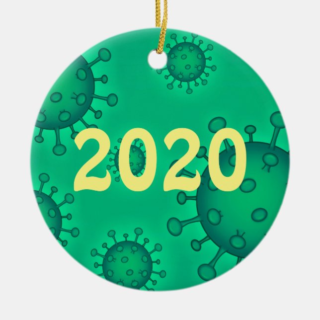 2020 - vilket år julgransprydnad keramik (Framsidan)