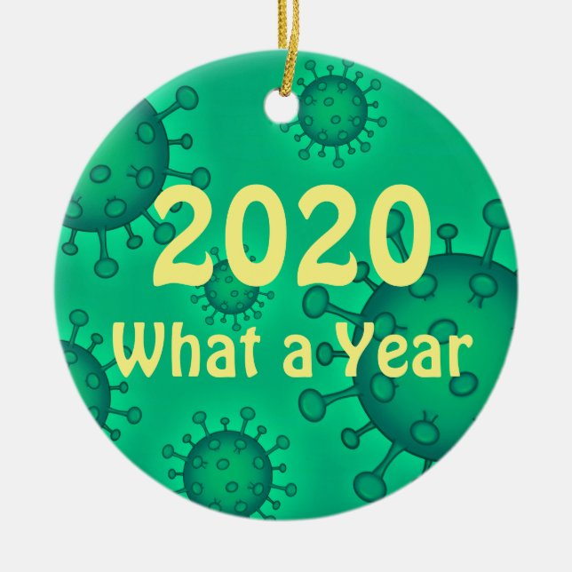 2020 - vilket år julgransprydnad keramik (Framsidan)