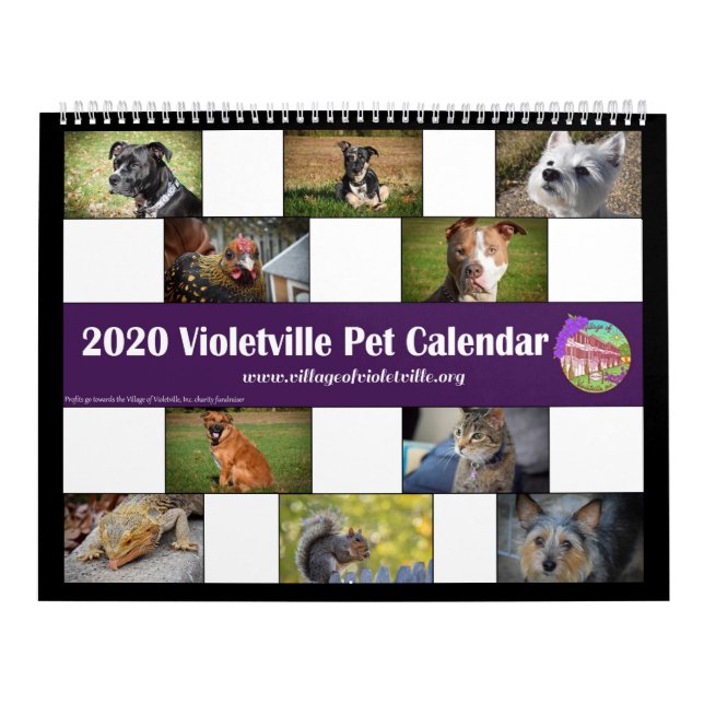 2020 Violetville Pet Calendar ~ ALL Pets Kalender (Omslag)