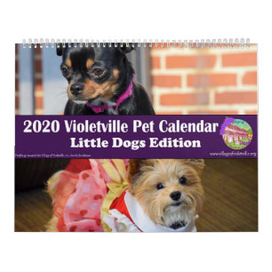 2020 Violetville Pet Calendar ~ Small Hundar Editi Kalender
