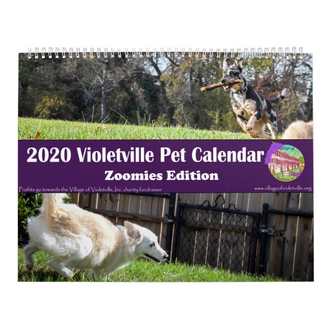 2020 Violetville Pet Calendar ~ Zoomies Edition Kalender (Omslag)