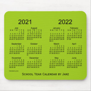2021-2022 Skolårets gulgröna kalender från Janz Musmatta