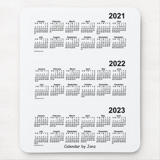 2021-2023 års vitbok om treårskalender från Janz Musmatta (Framsidan)