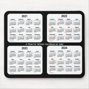 2021-2024 White Neon 52 Weeks Kalender av Janz Musmatta