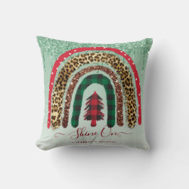 2021 Anpassningsbar Jul: Regnbåge Guld Glitter Gla Kudde