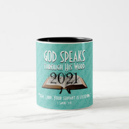2021 | Aqua | Guds Bibel från Ord | kristen Två-Tonad Mugg