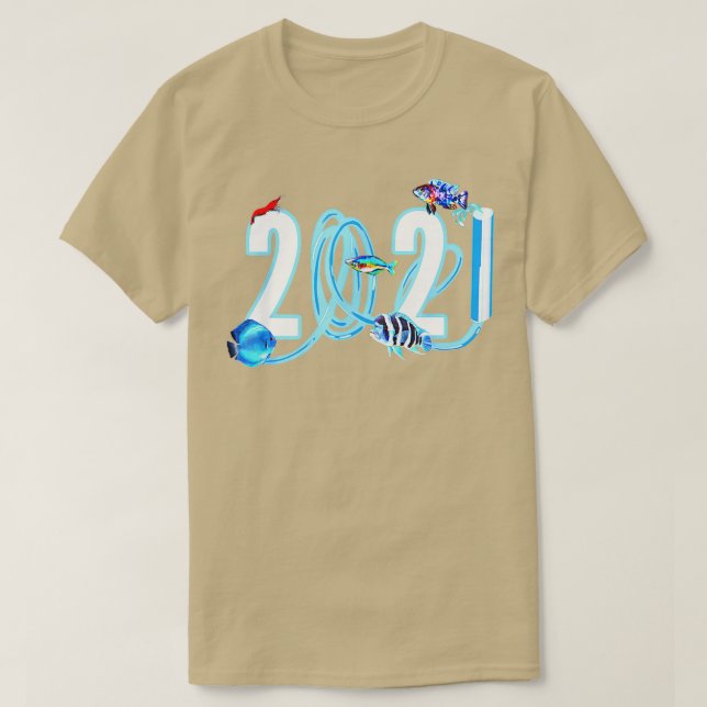 2021 Aquarium Fish Älskare T Shirt (Design framsida)