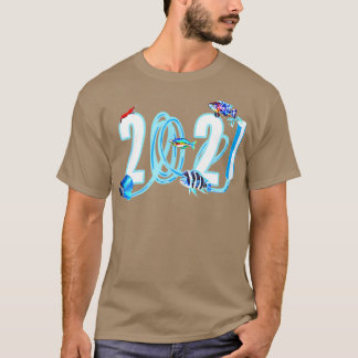 2021 Aquarium Fish Älskare T Shirt