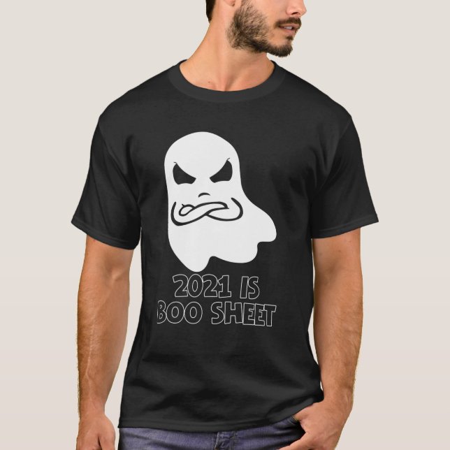 2021 är Boo Lakan Arg Ghost Funny Halloween T Shirt (Framsida)