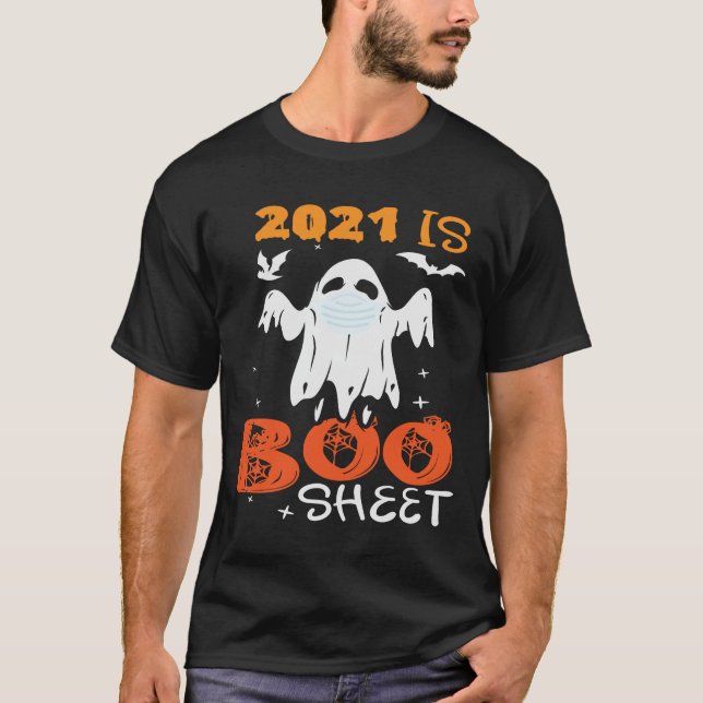 2021 är Boo Lakan Funny Ghost Halloween T Shirt (Framsida)