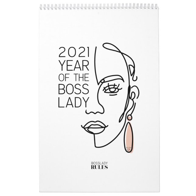 2021 År för Chef Dam Motiveringsoffert Kalender (Omslag)
