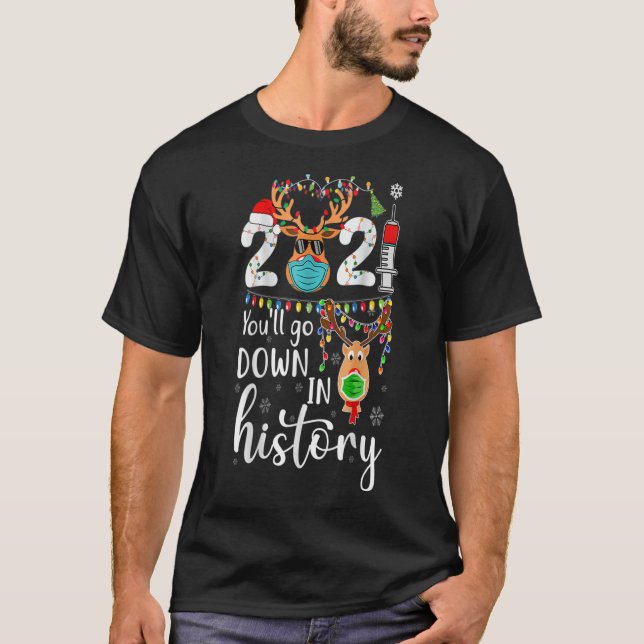2021 års jakt på julrenar t shirt (Framsida)