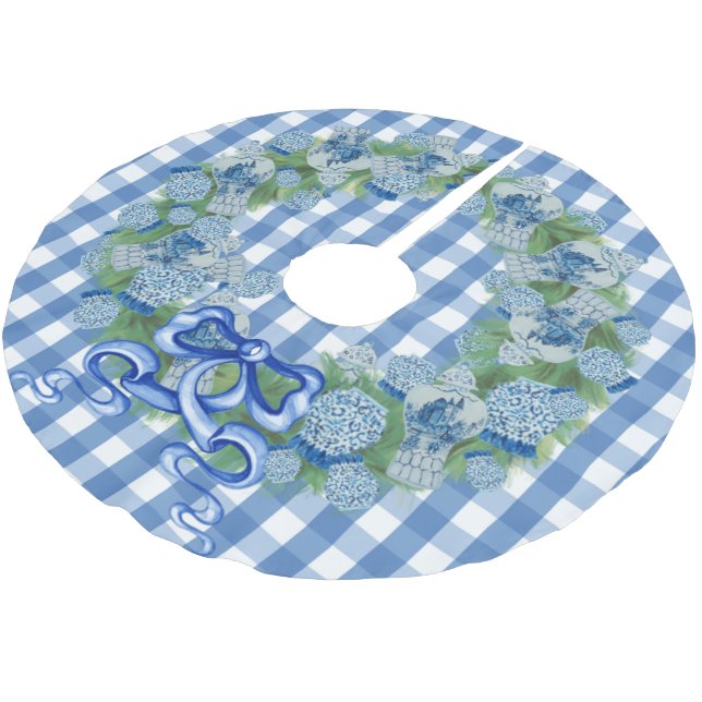 2021 års jul Ginger Burk Ceramic Ornament Julgransmatta Borstad Polyester (Vinklad)