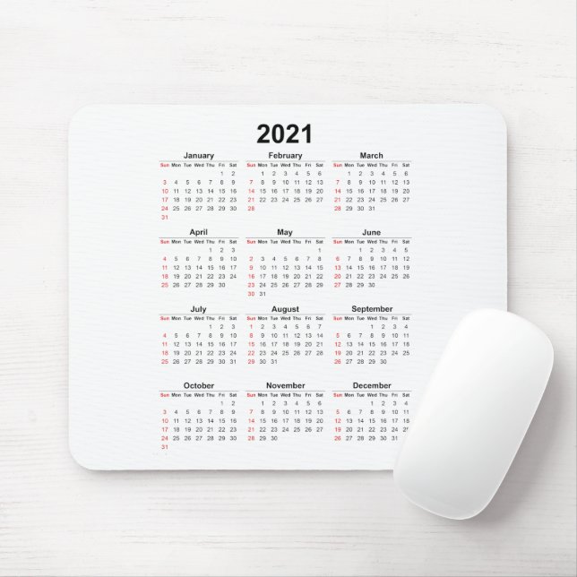 2021 års kalender Basic Musmatta (Med mus)