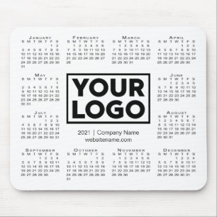 2021 års kalender Business Company Logotyp White Musmatta