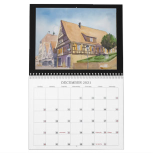 2021 års kalender, "Ett år med vattenfärgade målni Kalender