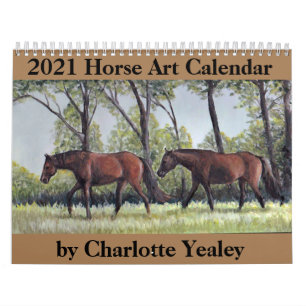 2021 års kalender för hästkonst av Charlotte Ye