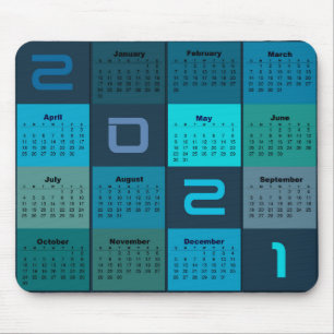 2021 års kalender för musen musmatta