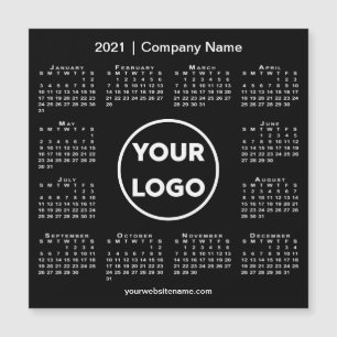 2021 års kalender med Logotyp Black