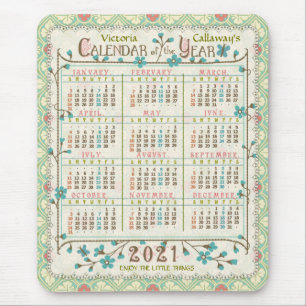 2021 års kalender Victorian Art nouveau ANPASSNI Musmatta