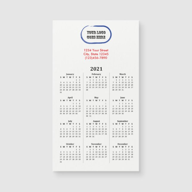 2021 års Logotyp - magnetkalender (Framsida)