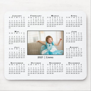 2021 års moderna kalender Ditt foto och Namn on W Musmatta