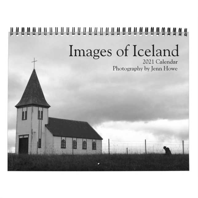 2021 års väggkalender -"Bilder av Islandet" Kalender (Omslag)