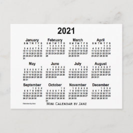 2021 års vita minikalender från Janz Vykort